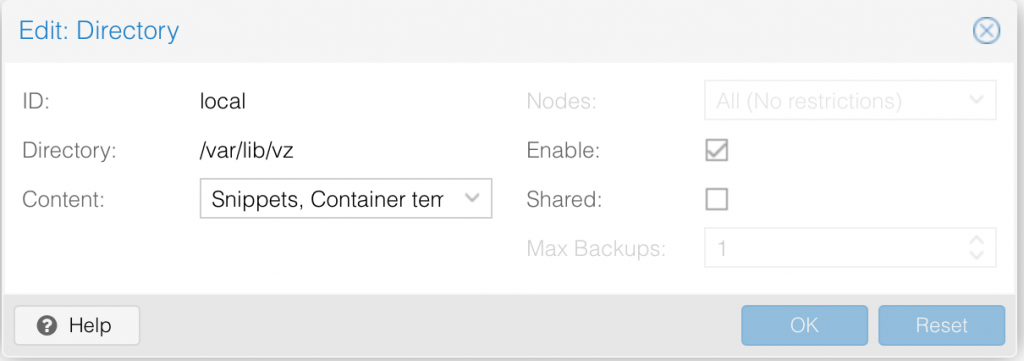 Enable the snippets option for your storage pool that normally holds your container templates and iso images.